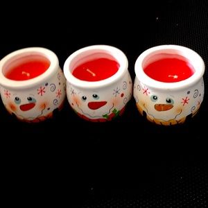 COPY - Snowman head Mini Christmas Candle, pack of 3